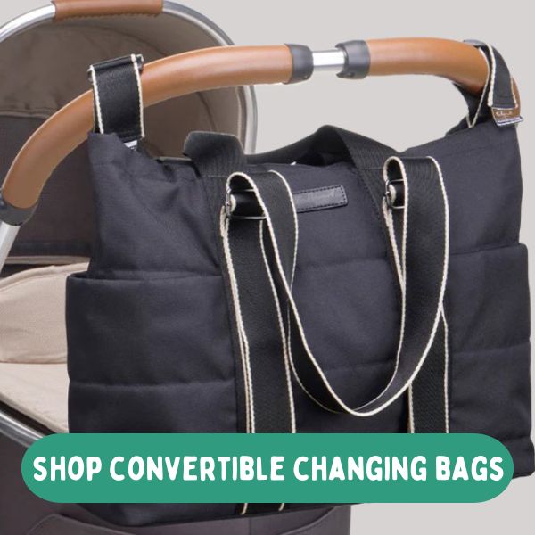 Shop convertible changing bags.