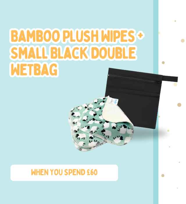 Spend 60 and get 10 plush wipes and bag free