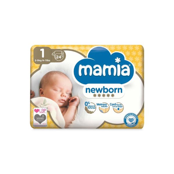 Packet of Aldi Mamia Newborn Nappies