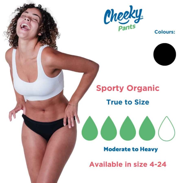 Organic Cotton Period Pants - Cheeky Sporty